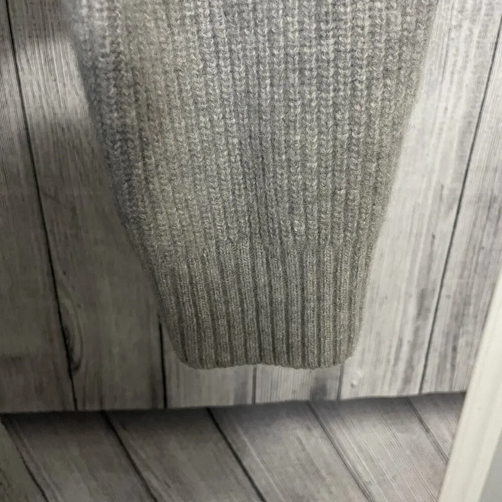 Giasone Men's XL Gray Colorblock Wool Blend Quarter Zip Italian Sweater